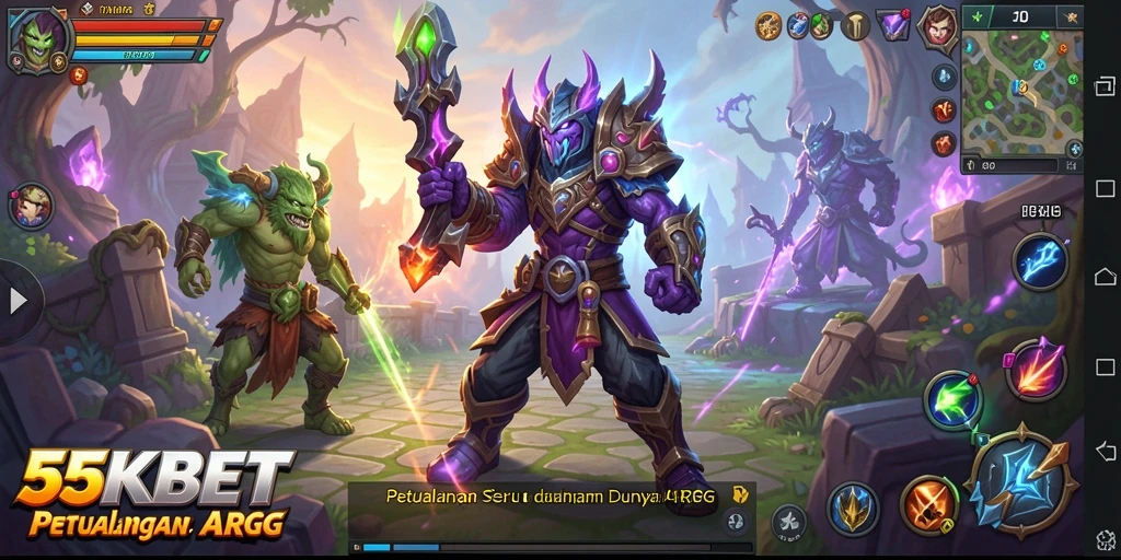 Tampilan gameplay seru dalam 55KBET dengan aksi ARPG yang mendebarkan.