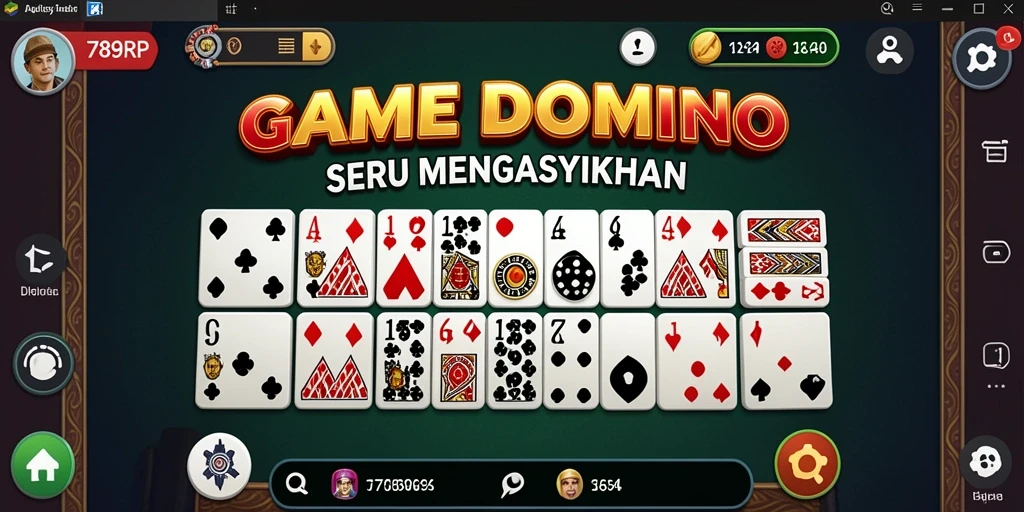 Tampilan gameplay Domino yang seru dan menegangkan di 789RP.