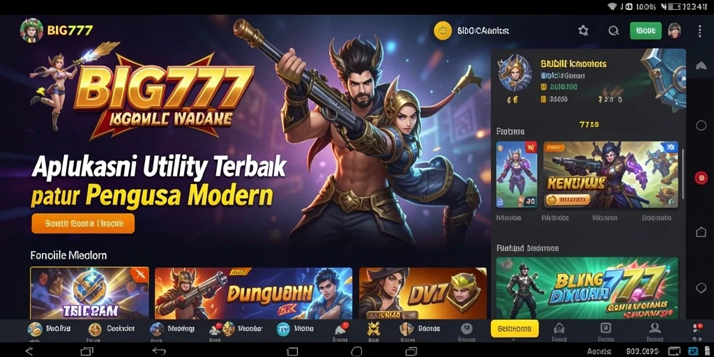 Tampilan antarmuka utama BIG777 yang intuitif dan mudah digunakan.