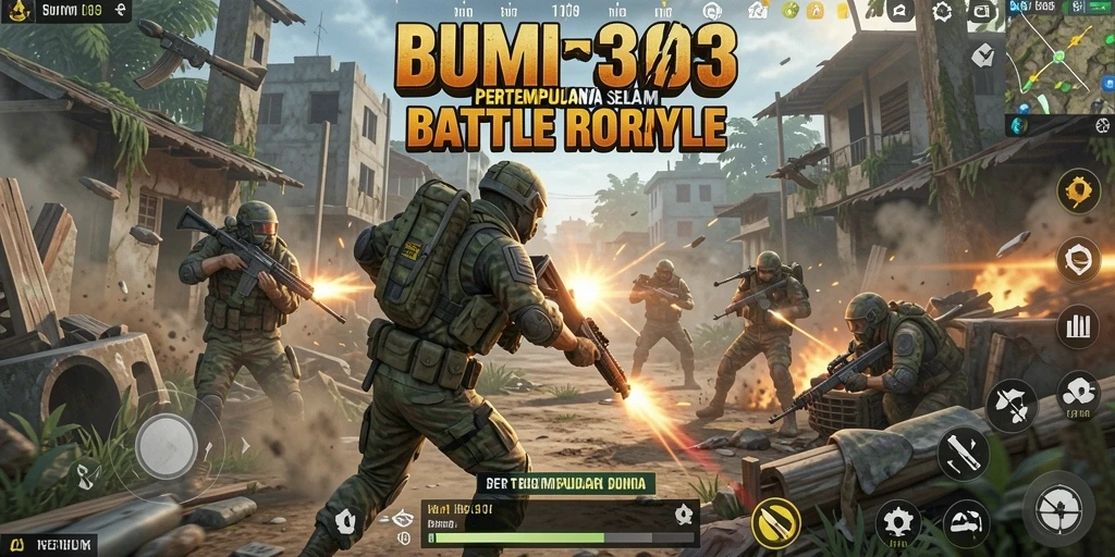 Gameplay seru BUMI303 dalam aksi Battle Royale.