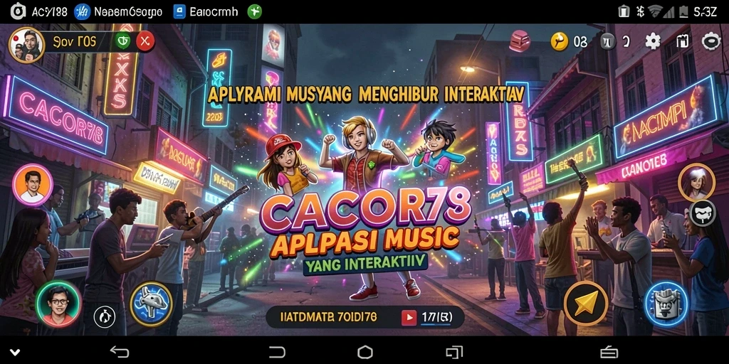 Screenshot gameplay CACOR78 menampilkan interaksi musik yang dinamis.