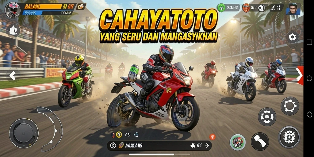 Gameplay seru dari CAHAYATOTO saat balapan motor.