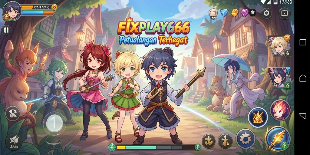 Tampilan gameplay FIXPLAY666 yang memukau dan interaktif dalam dunia anime.