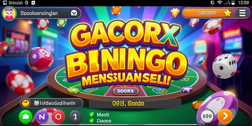 Tampilan gameplay GACORX yang seru saat bermain Bingo.
