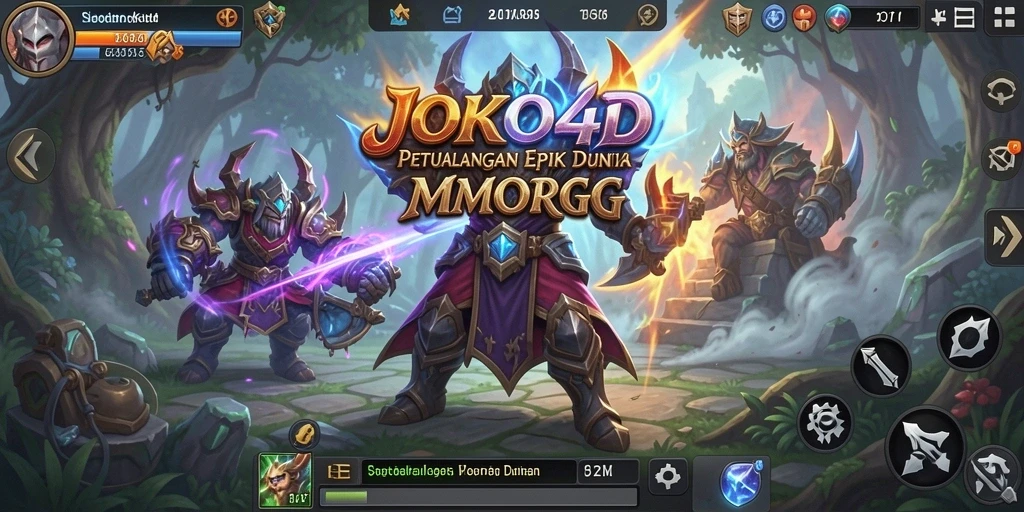 Screenshot dari gameplay JOKO4D menampilkan aksi seru dalam dunia MMORPG.