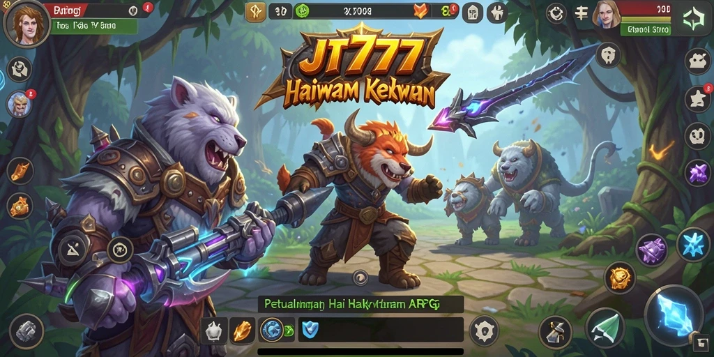 Menampilkan pertarungan seru dalam game ARPG JT777.