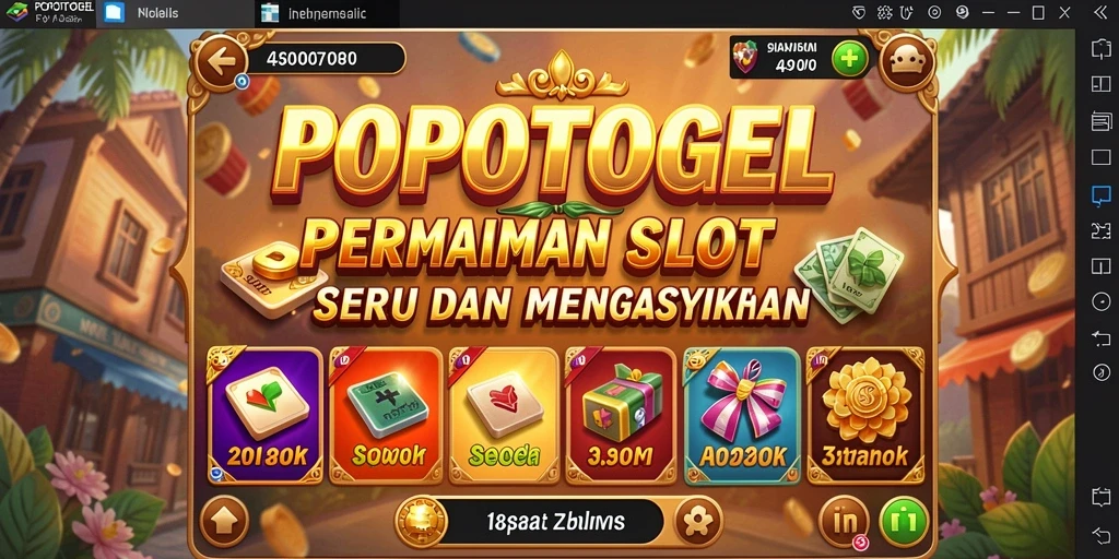 Tampilan menarik dari gameplay slot POPOTOGEL yang memukau.