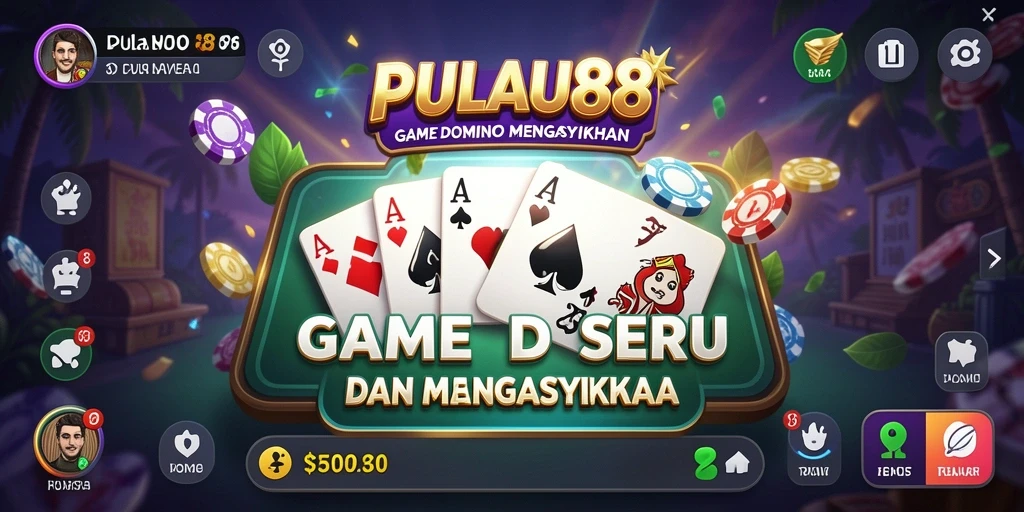 Gameplay seru PULAU88 dengan domino klasik.