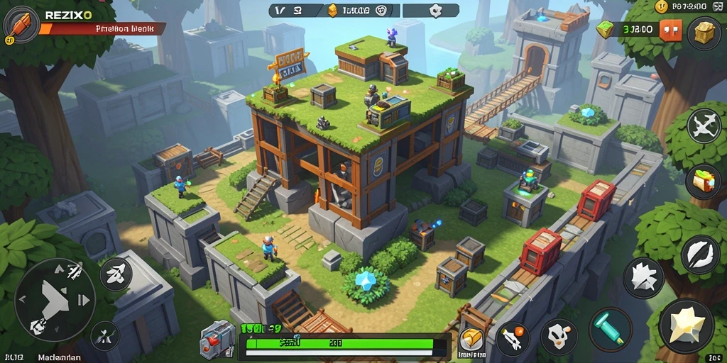 Tampilan gameplay REZIXO dengan strategi Tower Defense yang menarik.