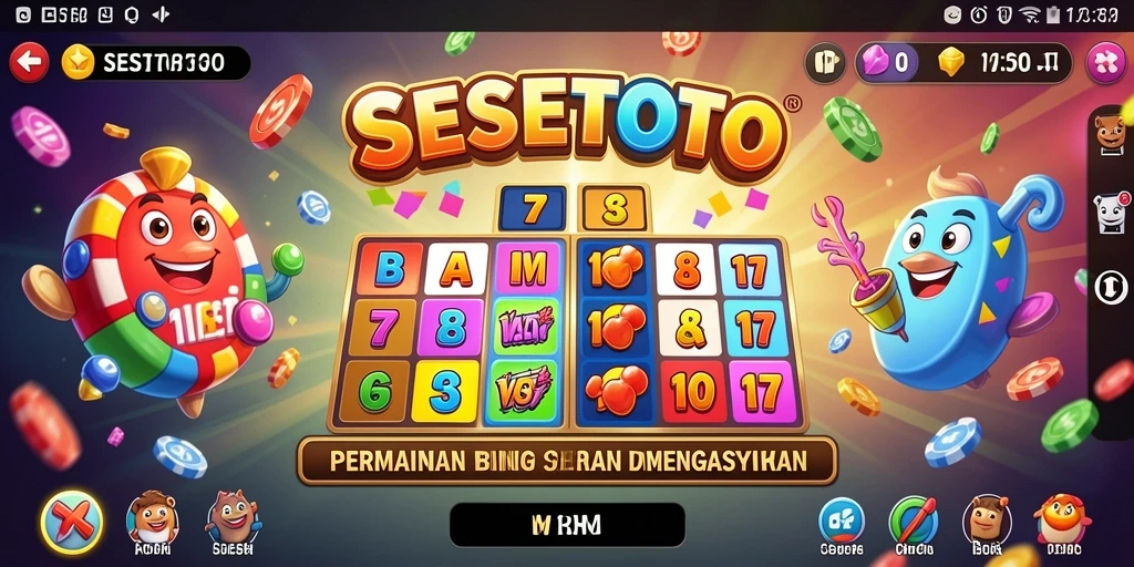 Tampilan gameplay menarik SESETOTO dengan suasana Bingo yang seru.
