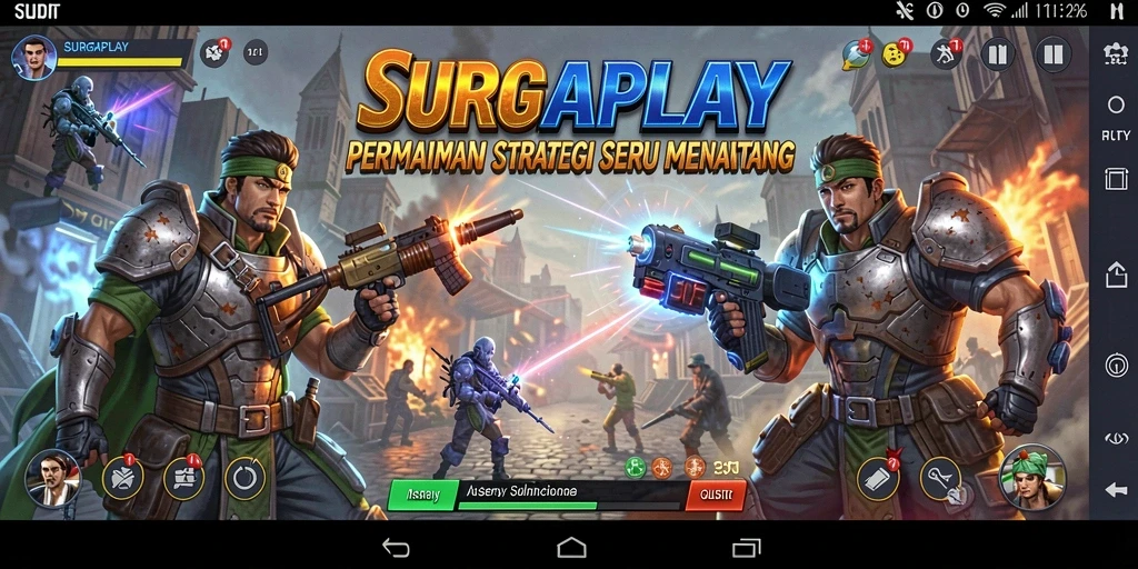 Tampilan gameplay SURGAPLAY yang mendebarkan dan strategis.