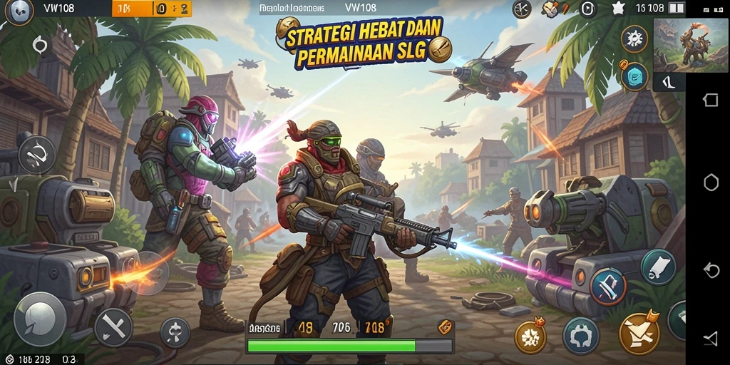 Tangkapan layar VW108 menampilkan pertarungan strategi mendebarkan.