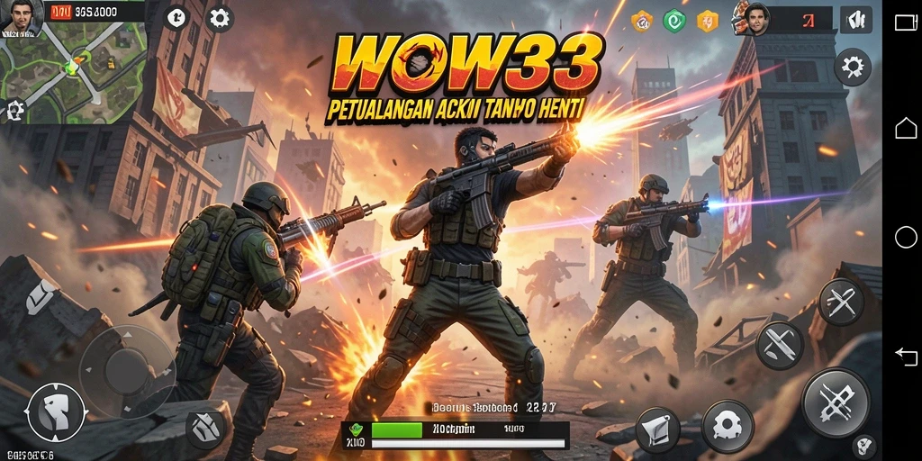 Tampilan gameplay WOW33 yang menegangkan dan penuh aksi.